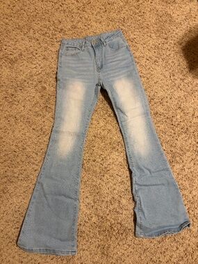 Boot Cut Flare Jeans, light wash, size 2